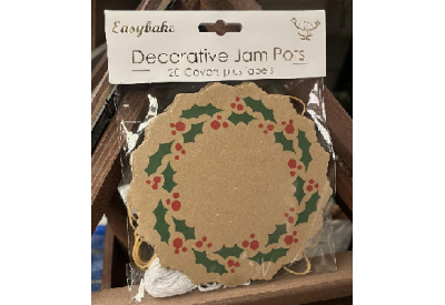 Easybake Decorative Christmas Jam Pot Labels (20 covers plus labes)
